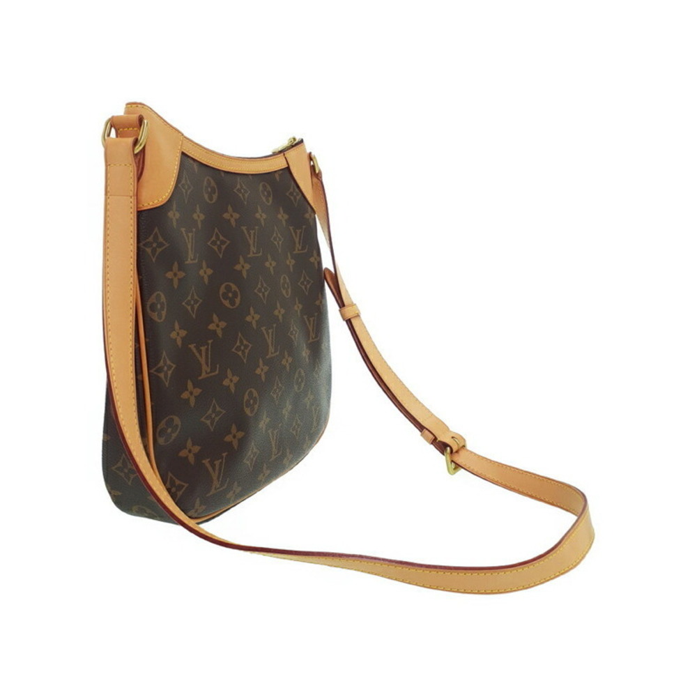 Louis Vuitton Odeon Shoulder Leather Bag Monogram Brown